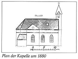 Plan der Kapelle um 1880